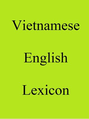 cover image of Vietnamese English Lexicon